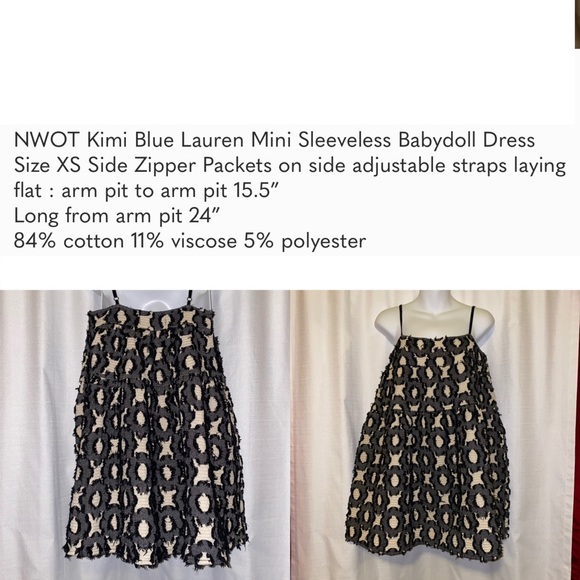 KIMCHI BLUE Urban Outfitters Lauren Mini Babydoll dress size XS - Picture 12 of 16